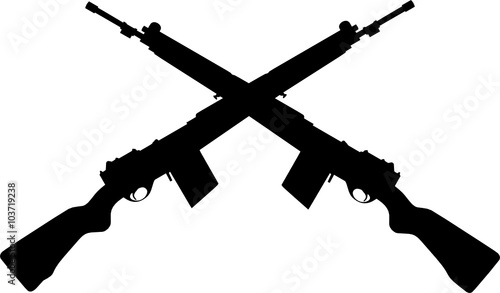 crossed rifles 