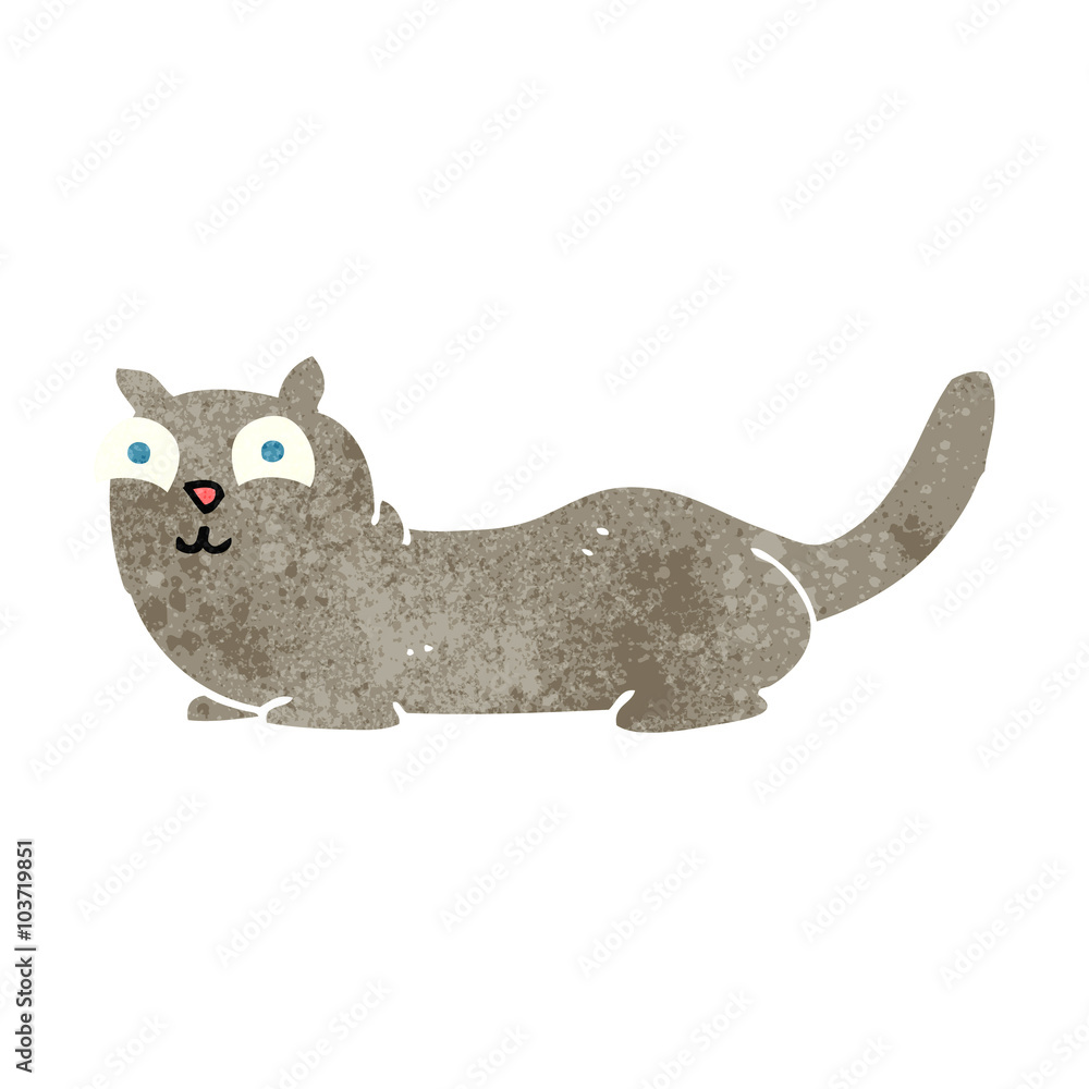 Fototapeta premium retro cartoon cat