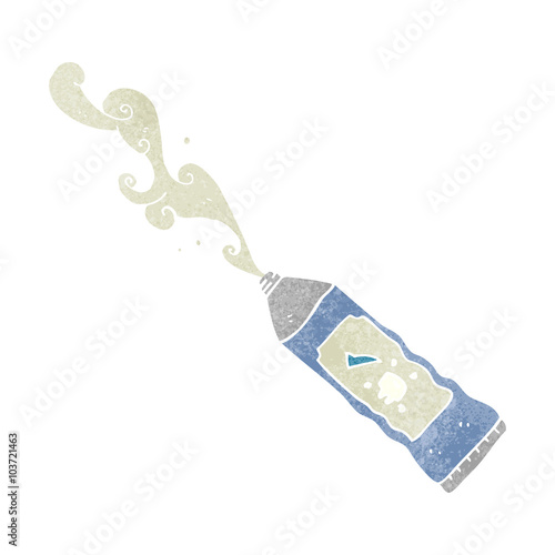 retro cartoon toothpaste squirting
