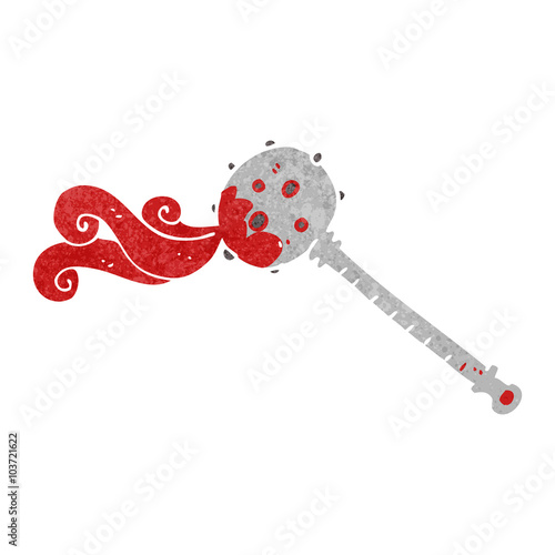 retro cartoon medieval mace