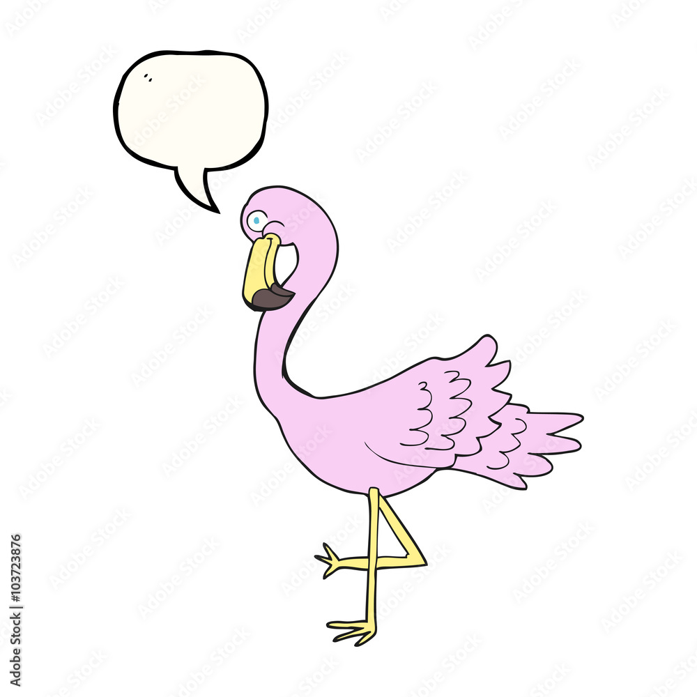 speech bubble cartoon flamingo speech bubble cartoon flamingo