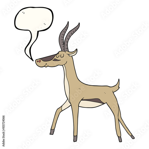 speech bubble cartoon gazelle © lineartestpilot