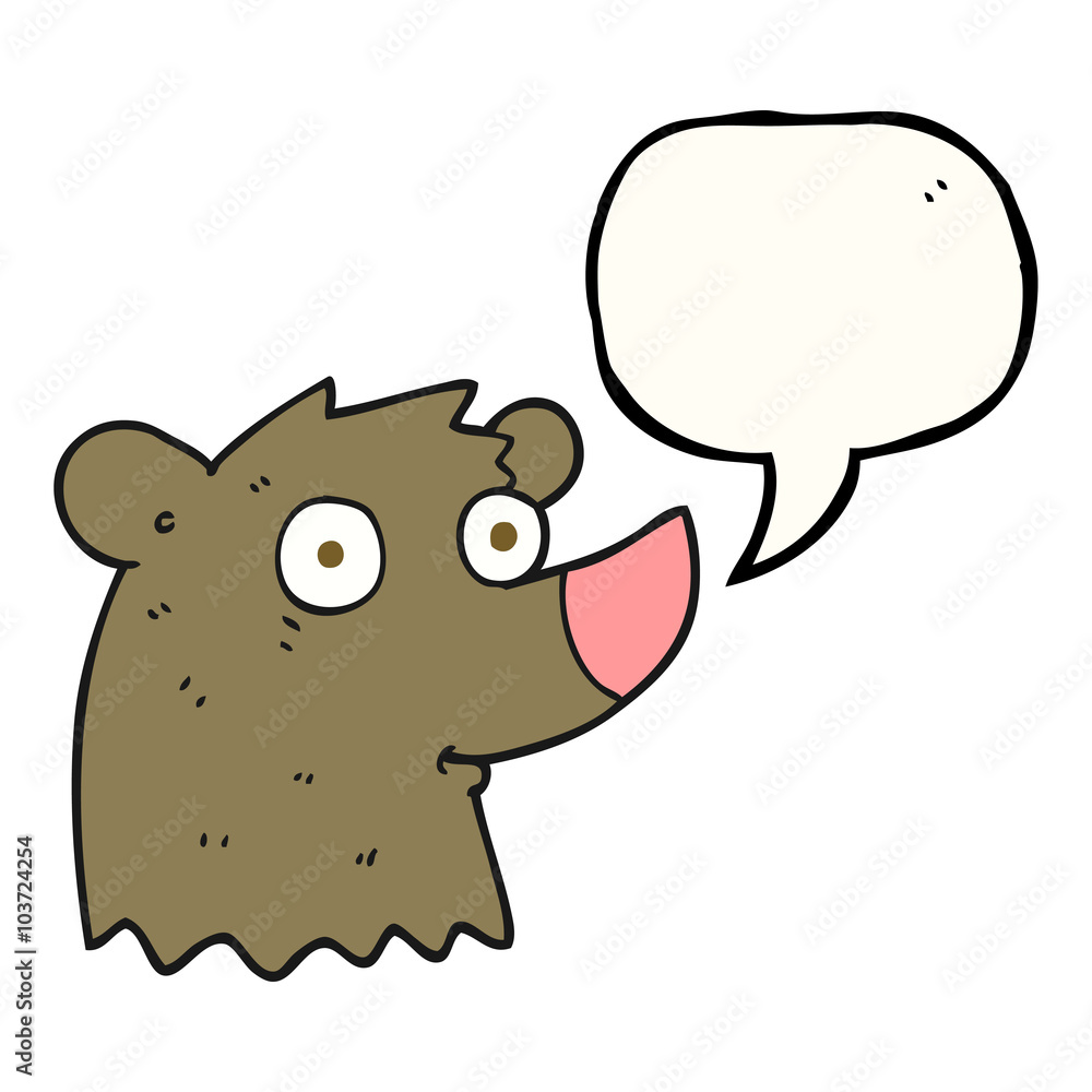 speech bubble cartoon bear