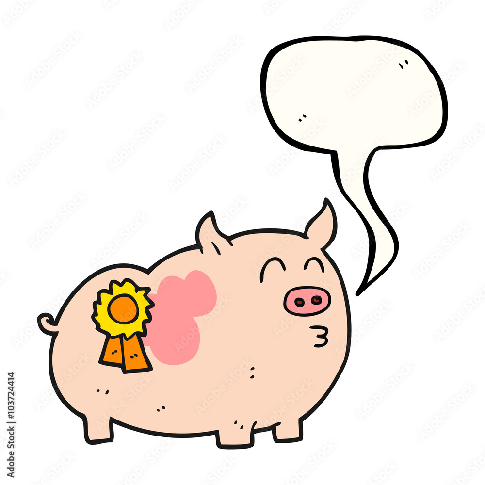speech bubble cartoon prize winning pig speech bubble cartoon prize winning pig