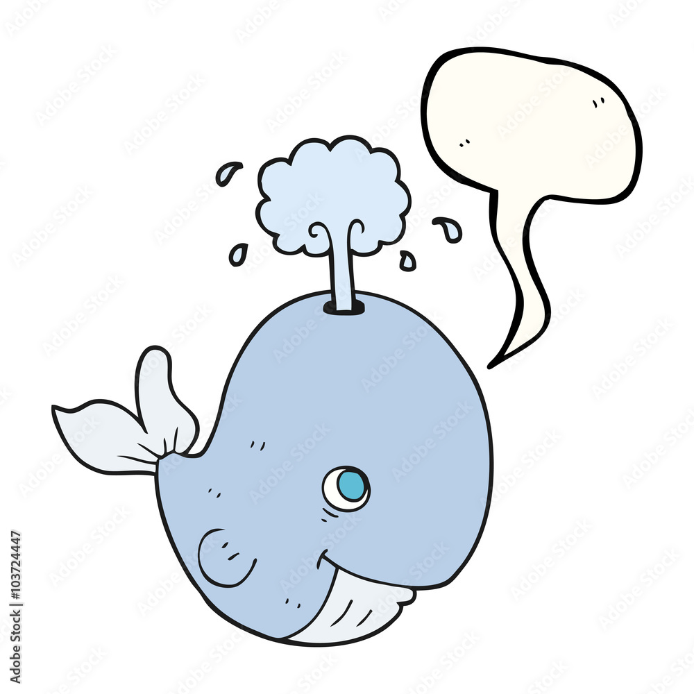 speech bubble cartoon whale spouting water speech bubble cartoon whale spouting water