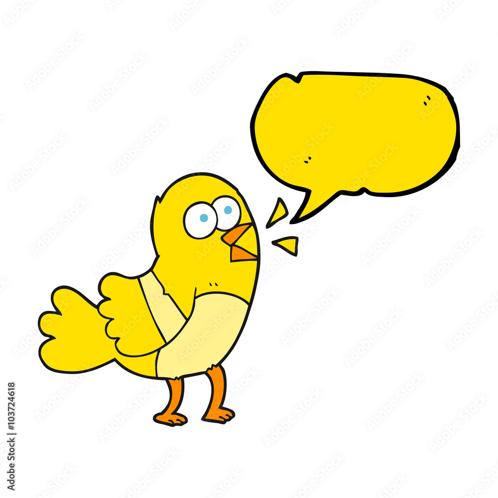 speech bubble cartoon bird speech bubble cartoon bird