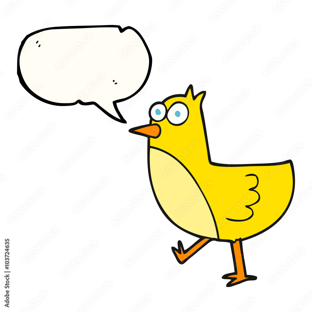 speech bubble cartoon bird speech bubble cartoon bird