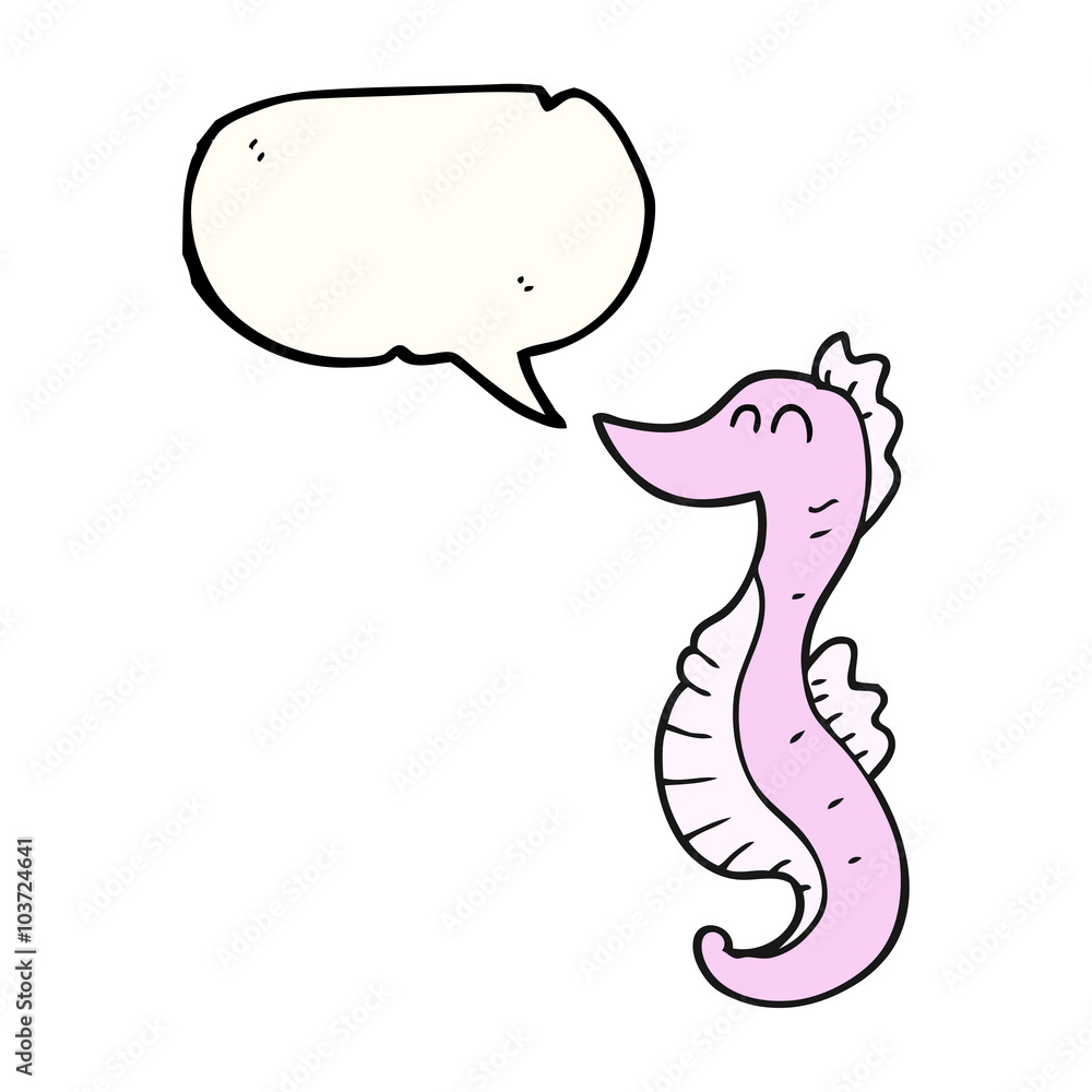 speech bubble cartoon seahorse speech bubble cartoon seahorse