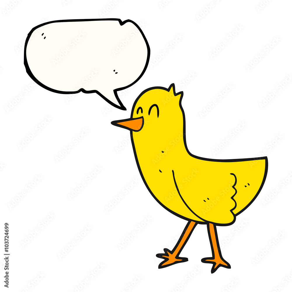 speech bubble cartoon bird speech bubble cartoon bird