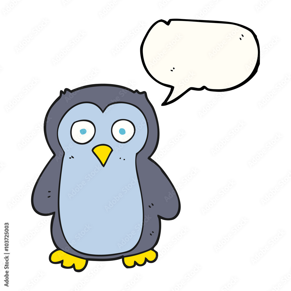 speech bubble cartoon penguin speech bubble cartoon penguin