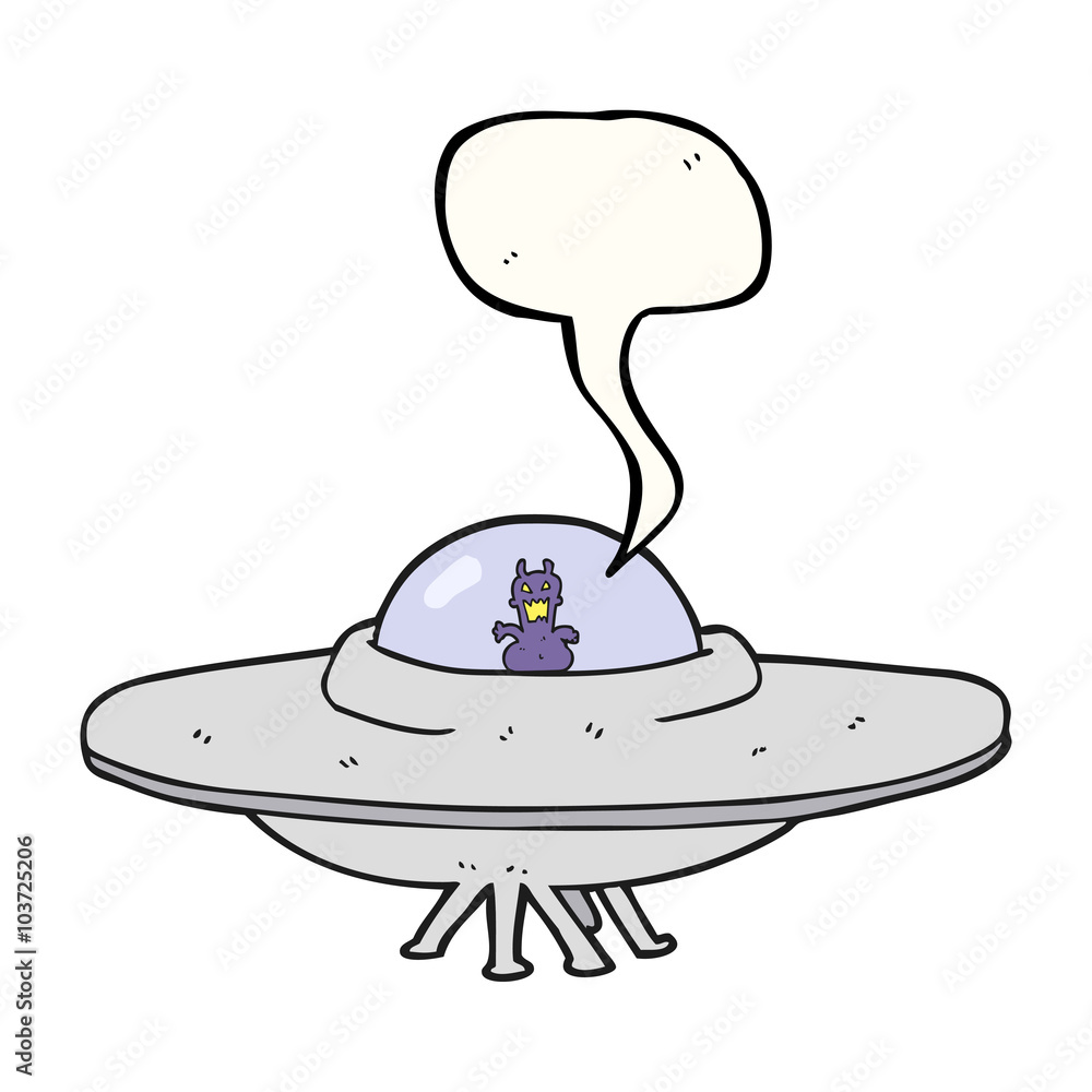 speech bubble cartoon UFO speech bubble cartoon UFO