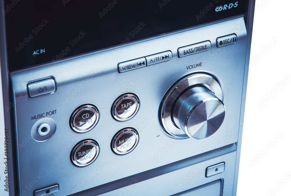 Hand on Sound volume control knob Hand on Sound volume control knob
