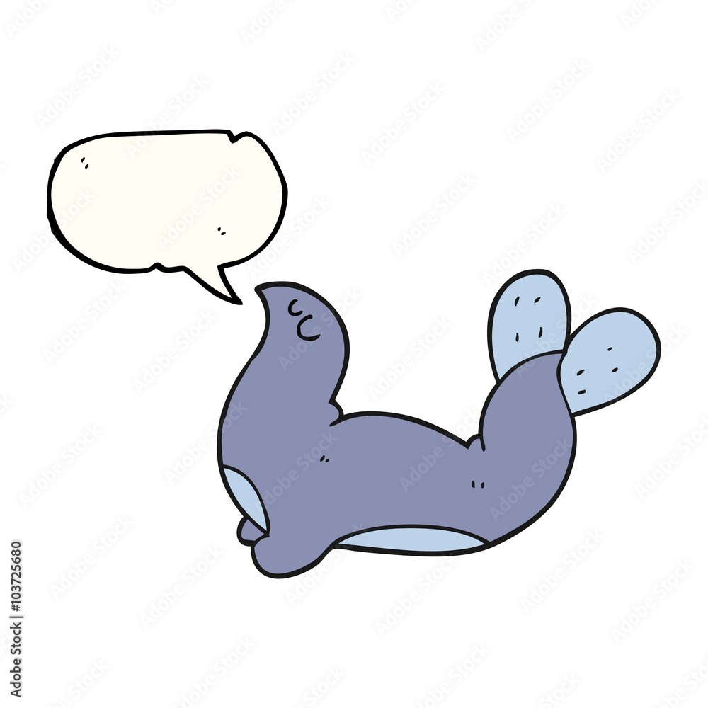 speech bubble cartoon seal speech bubble cartoon seal