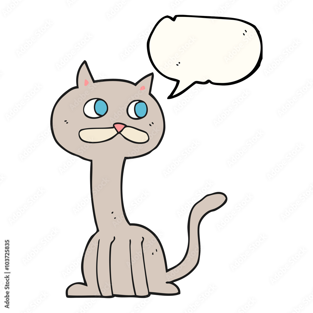 speech bubble cartoon cat speech bubble cartoon cat