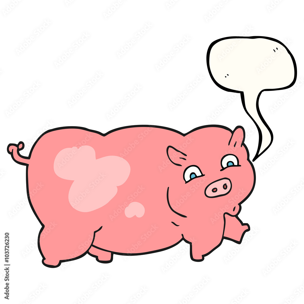 speech bubble cartoon pig speech bubble cartoon pig