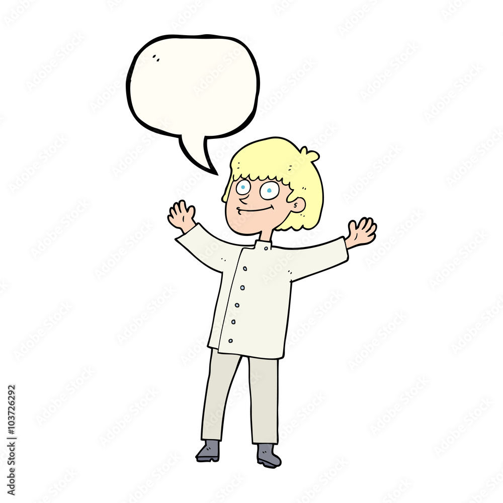 speech bubble cartoon chef