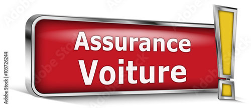Assurance voiture sur panneau rouge