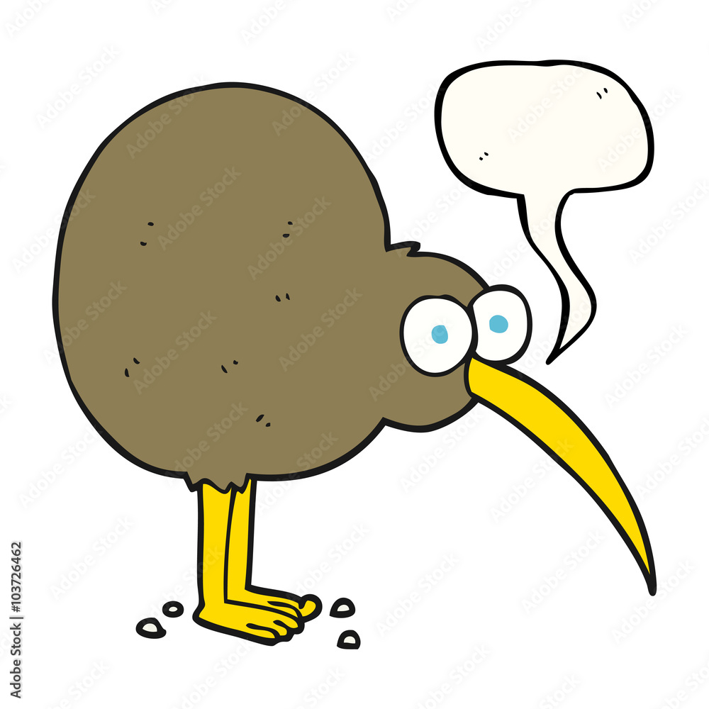 speech bubble cartoon kiwi speech bubble cartoon kiwi