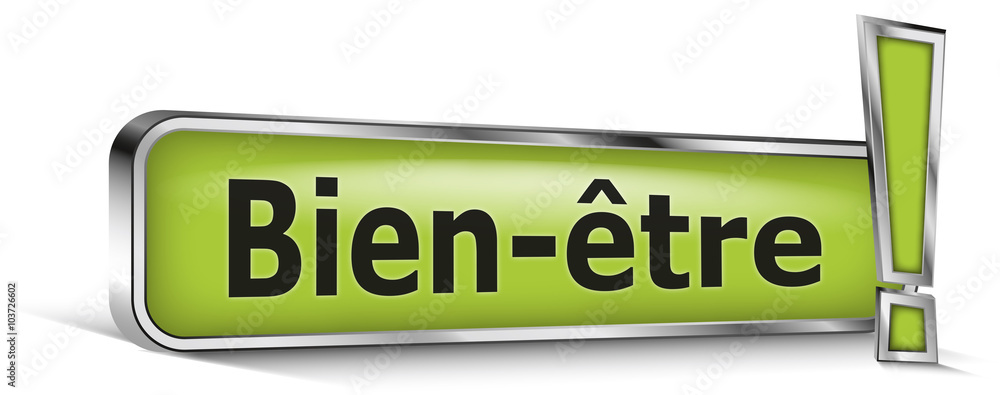 Bien-être sur panneau vert Bien-être sur panneau vert