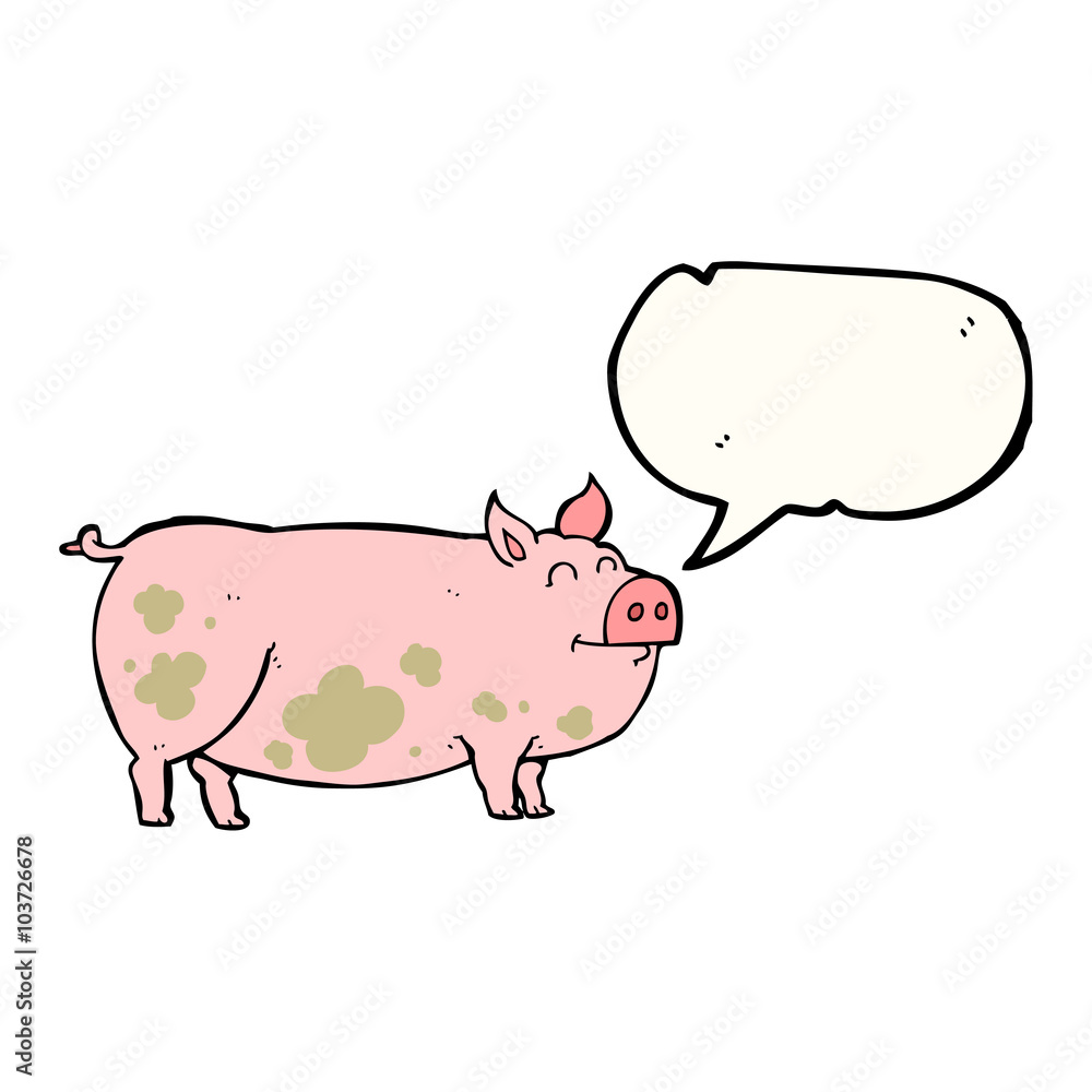 speech bubble cartoon muddy pig speech bubble cartoon muddy pig