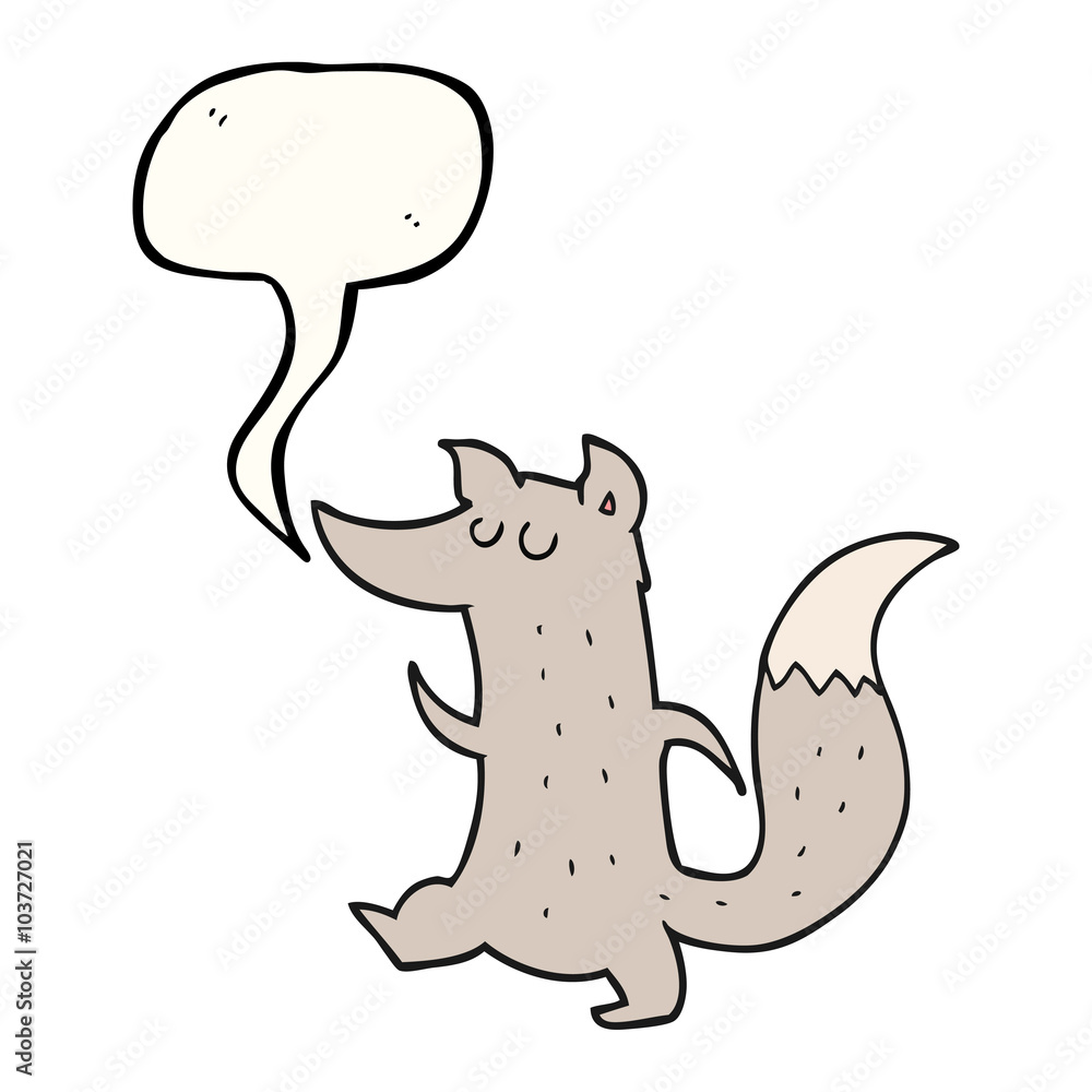 speech bubble cartoon cute wolf speech bubble cartoon cute wolf