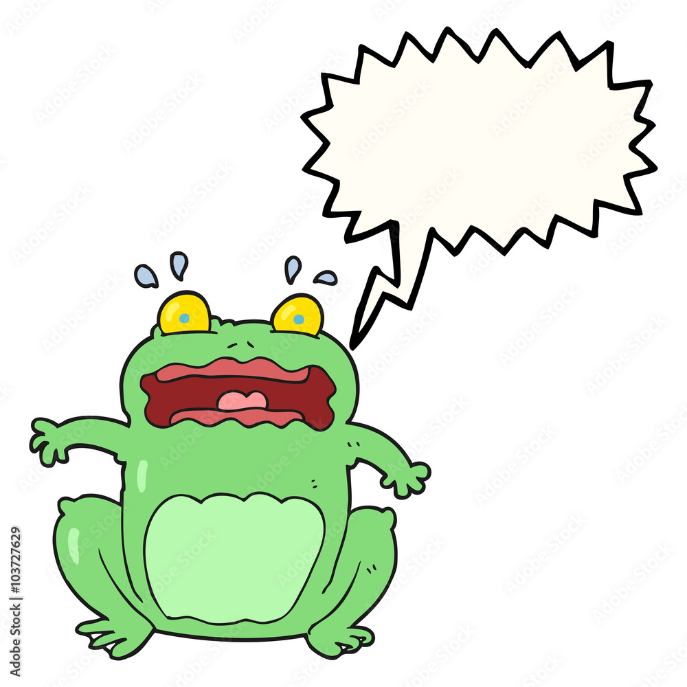 speech bubble cartoon funny frightened frog speech bubble cartoon funny frightened frog
