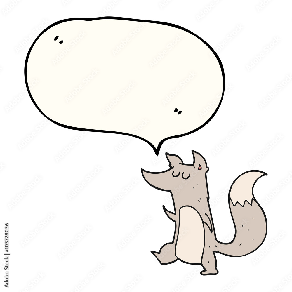 speech bubble cartoon little wolf speech bubble cartoon little wolf