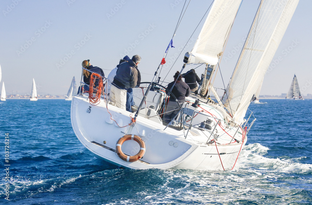 Fototapeta premium regata nel Mar Mediterraneo, Italia