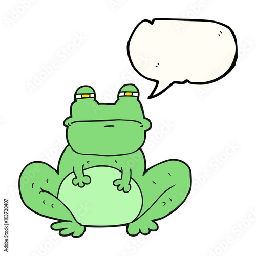 speech bubble cartoon frog