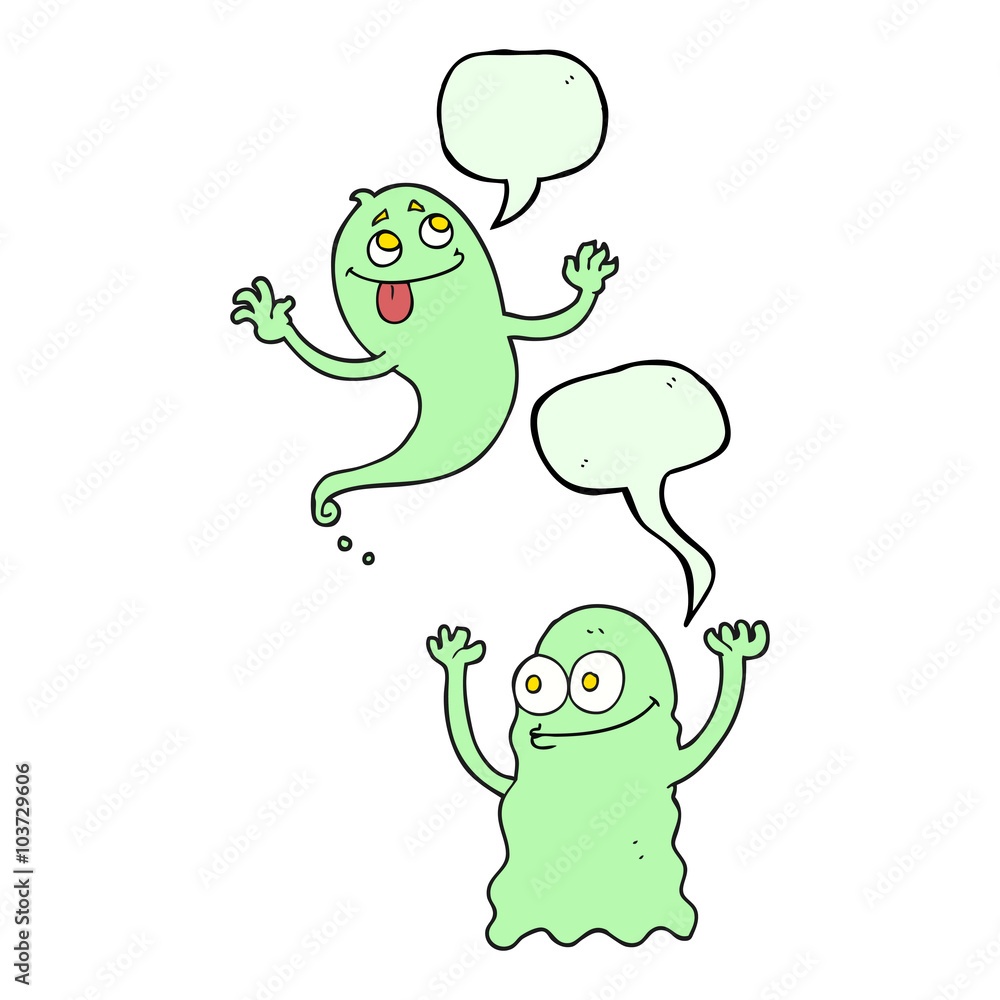 speech bubble cartoon ghosts speech bubble cartoon ghosts