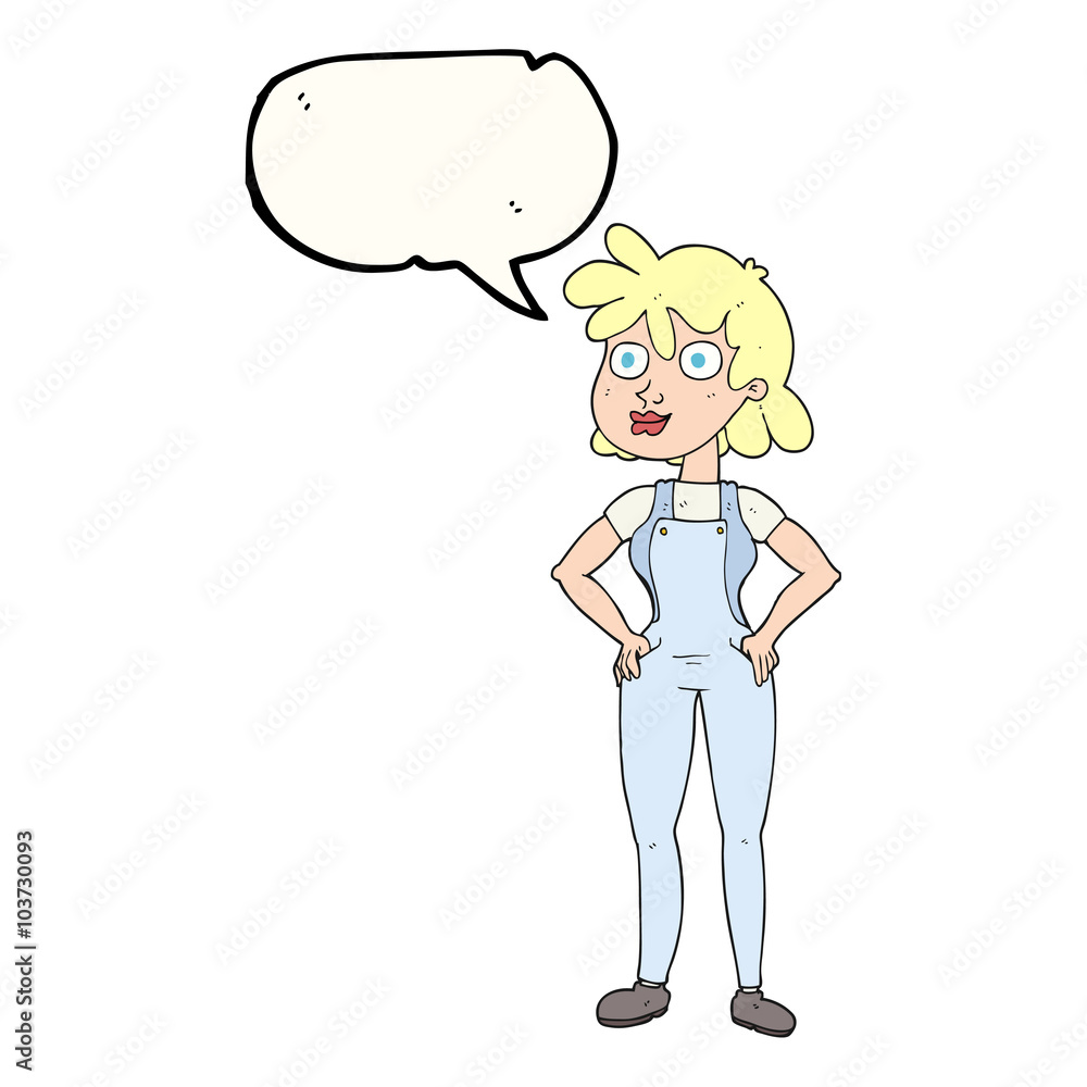 speech bubble cartoon farmer girl speech bubble cartoon farmer girl