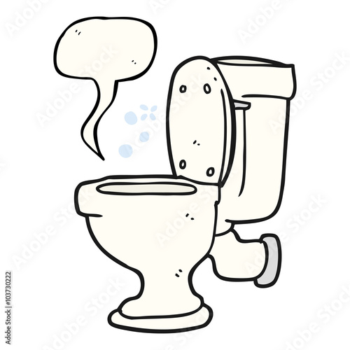 speech bubble cartoon toilet