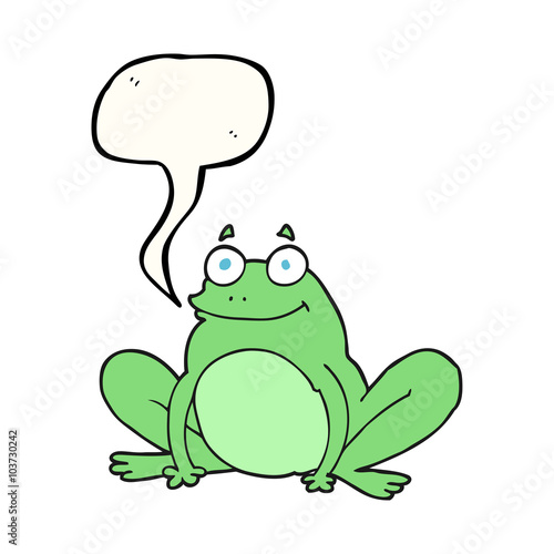 speech bubble cartoon happy frog