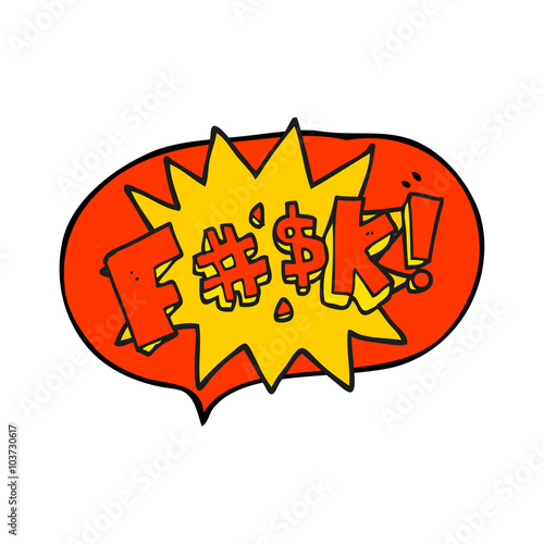 speech bubble cartoon swearword