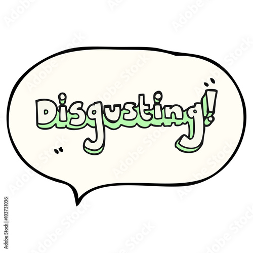 disgusting speech bubble cartoon