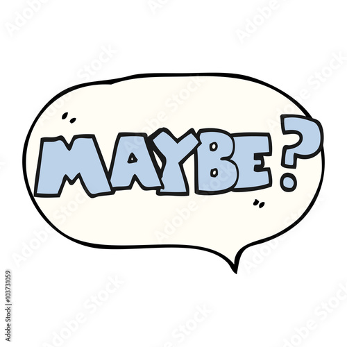 maybe speech bubble cartoon symbol