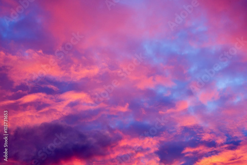 Fototapeta Naklejka Na Ścianę i Meble -  Sunset Clouds Background