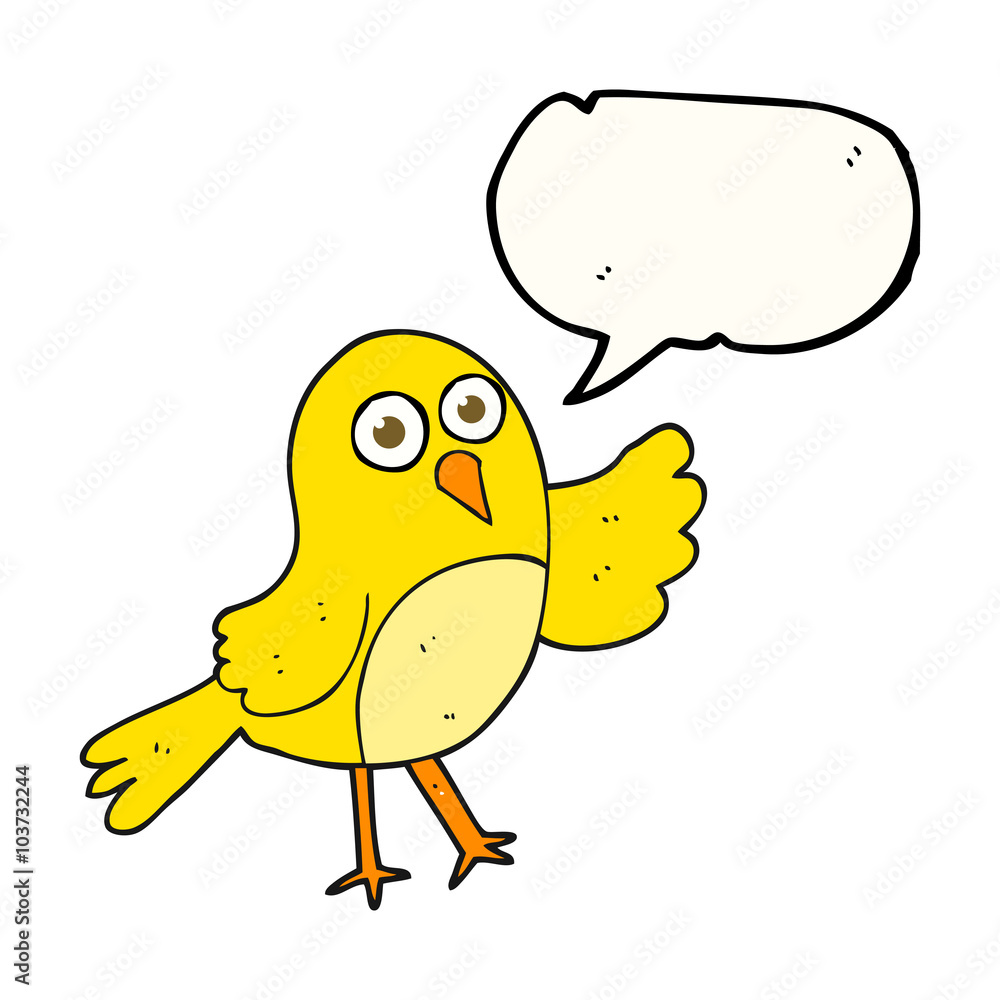 speech bubble cartoon bird speech bubble cartoon bird