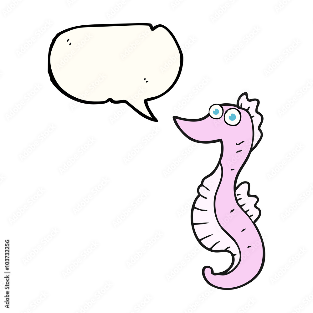 speech bubble cartoon seahorse speech bubble cartoon seahorse