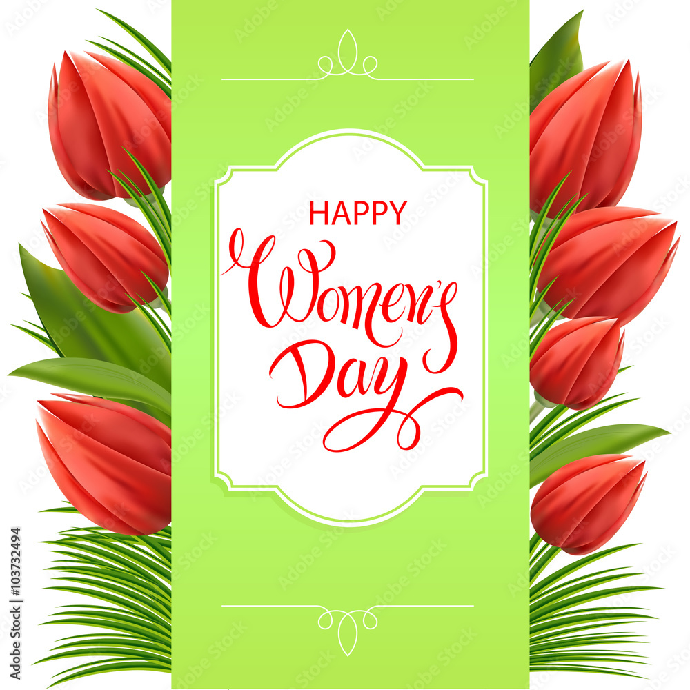 Naklejka premium Happy Womens Day