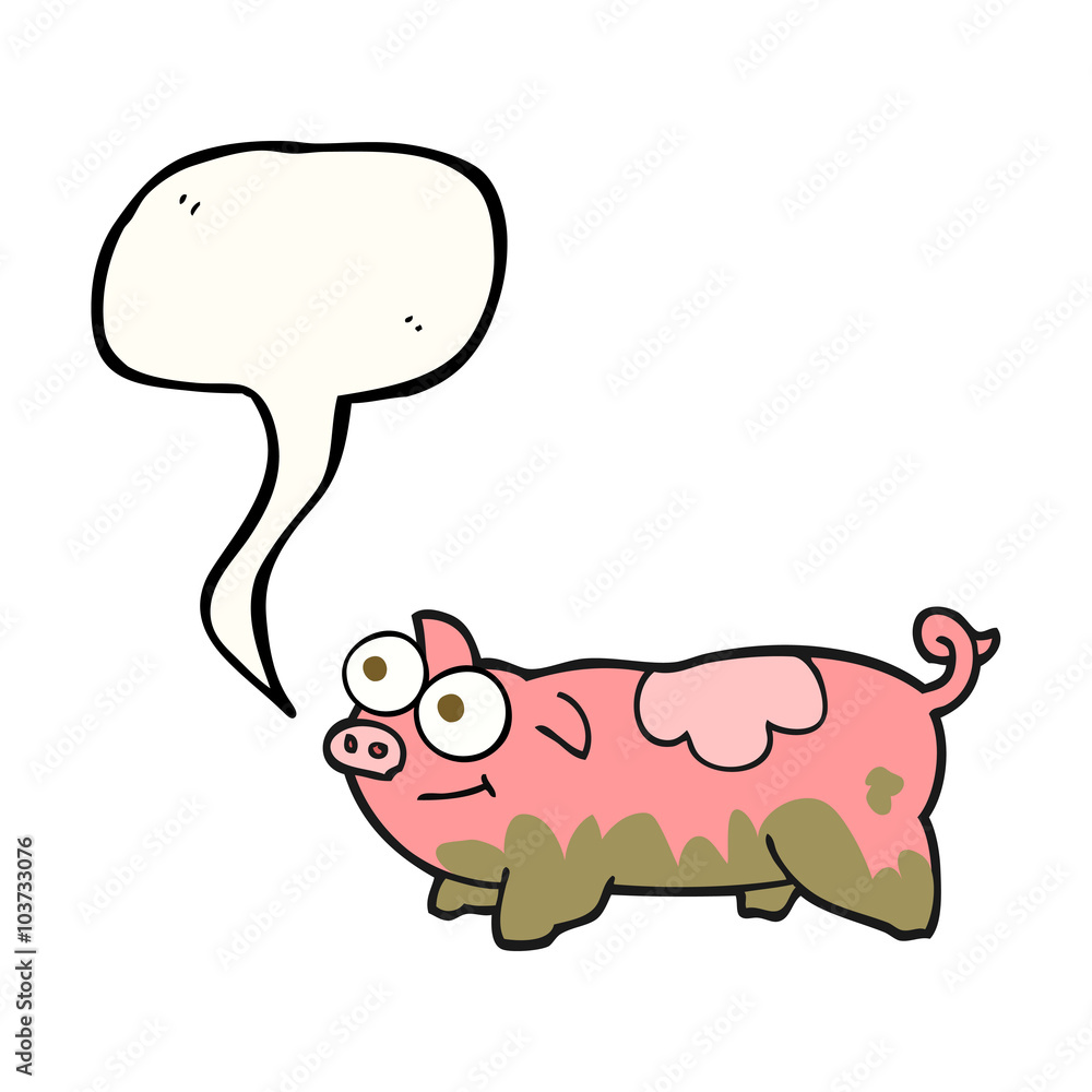 speech bubble cartoon pig speech bubble cartoon pig