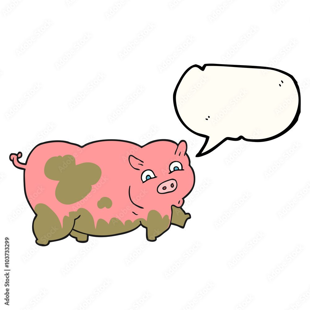 speech bubble cartoon pig speech bubble cartoon pig