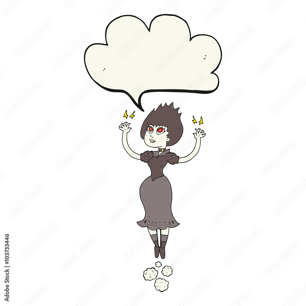 speech bubble cartoon vampire girl flying speech bubble cartoon vampire girl flying