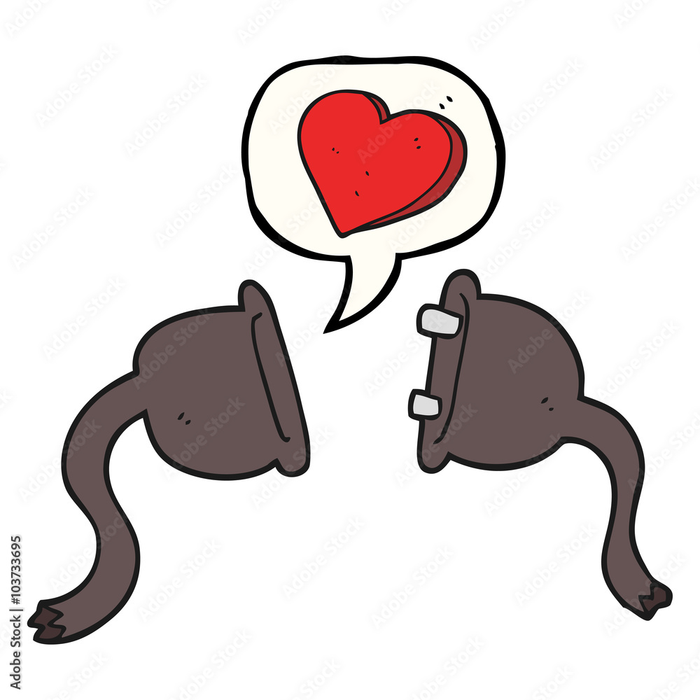 Obraz premium speech bubble cartoon electrical plugs