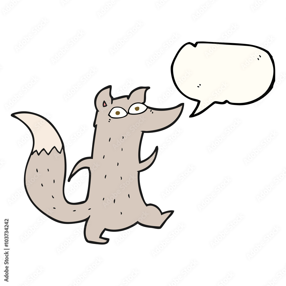 speech bubble cartoon cute wolf speech bubble cartoon cute wolf