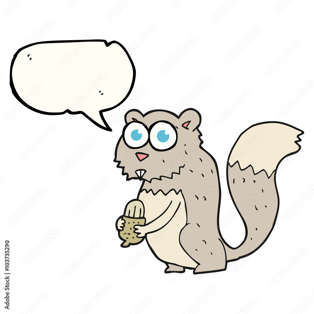 speech bubble cartoon angry squirrel with nut speech bubble cartoon angry squirrel with nut