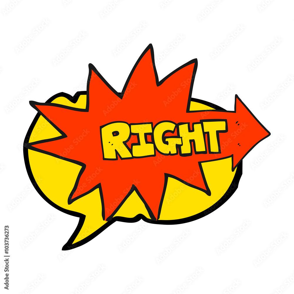 speech bubble cartoon right symbol pointing speech bubble cartoon right symbol pointing