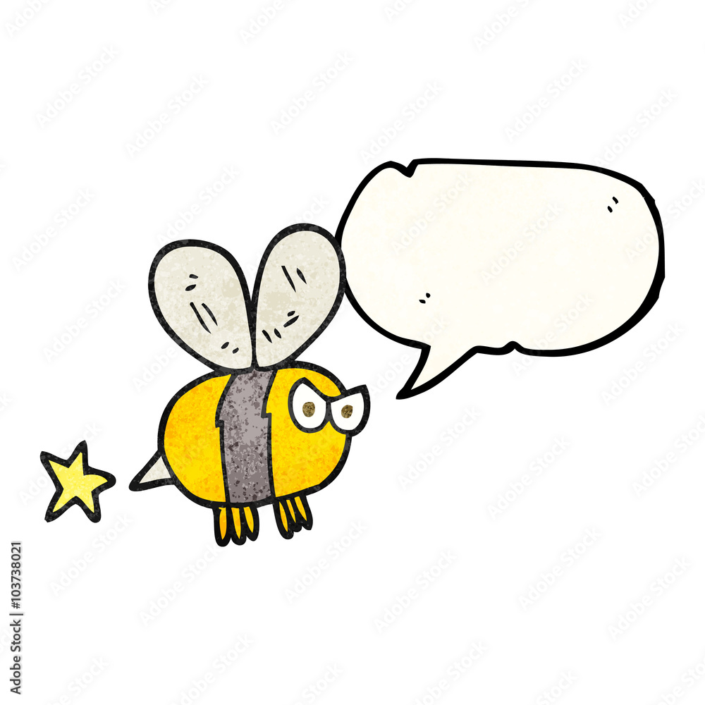 speech bubble textured cartoon angry bee speech bubble textured cartoon angry bee