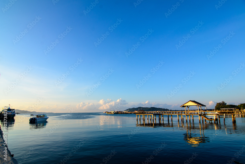 Obraz premium The port for the tourist