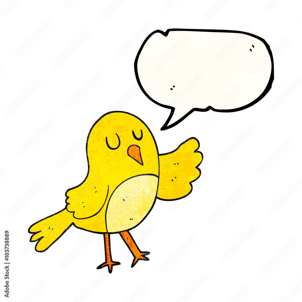 speech bubble textured cartoon bird speech bubble textured cartoon bird